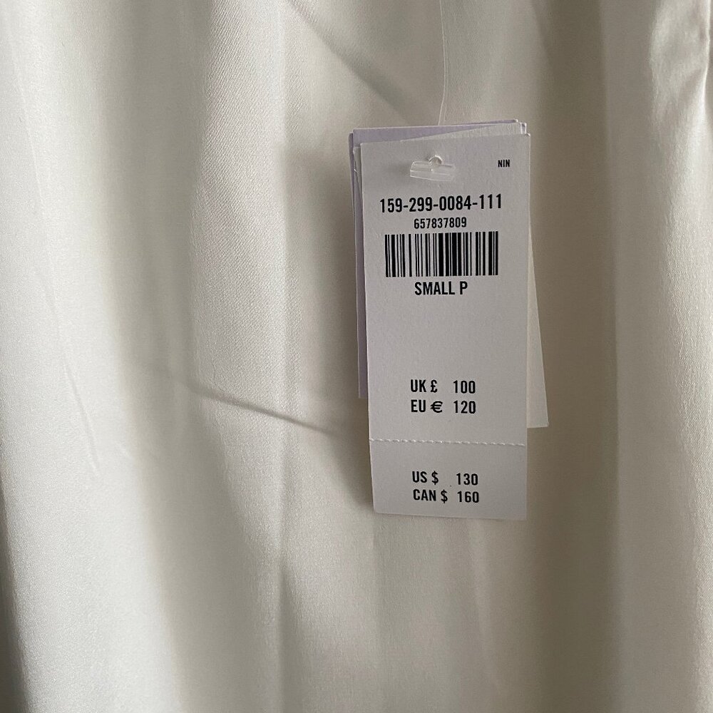 S Petite Abercrombie & Fitch White Draped Skirt Maxi Dress - Picture 3 of 3